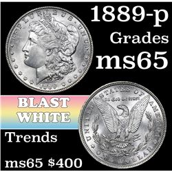 1889-p Morgan Dollar $1 Grades GEM Unc