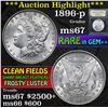 Image 1 : ***Auction Highlight*** 1896-p Morgan Dollar $1 Graded GEM++ Unc By USCG (fc)
