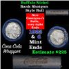 Image 1 : Full roll of Buffalo Nickels, 1923 on one end & a 'd' Mint reverse on other end (fc)
