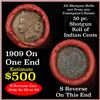 Image 1 : ***Auction Highlight*** Indian 1c Shotgun Roll, 1909 end, KEY date 's' mint on the other, Wow! (fc)