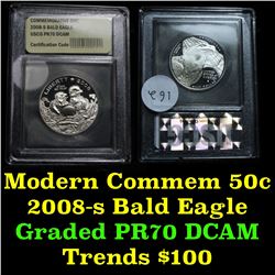 2008-s Bald Eagle Proof Commem Half Dollar 50c Modern Commem Half Dollar 50c Graded GEM++ Proof Deep