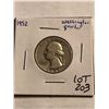 Image 1 : 1952 P Washington Silver Quarter Nice Early US Coin
