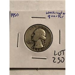 1950 P Washington Silver Quarter Nice Early US Coin