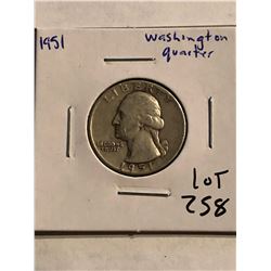 1951 P Washington Silver Quarter Nice Early US Coin