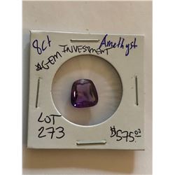 Rare 8.00 Carat HUGE Amethyst Investment *GEM QUALITY* Unique Cut