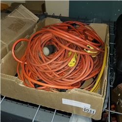 TRAY OF EXTENSION CORDS