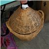 Image 2 : WICKERBOUND GREEN GLASS CARBOY