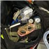 Image 2 : RED AND BLACK STINGRAY BAG W/ DIVE GEAR, GAUGES, FLIPPERS, ETC