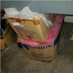 2 BOXES OF PLASTIC BUBBLE WRAP