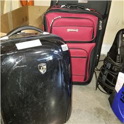 3 PEICES OF LUGGAGE BLACK AND RED