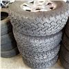 Image 1 : SET OF 4 GENERAL GRABBER AT2 265/70 R17 TIRES ON 6 BOLT RIMS