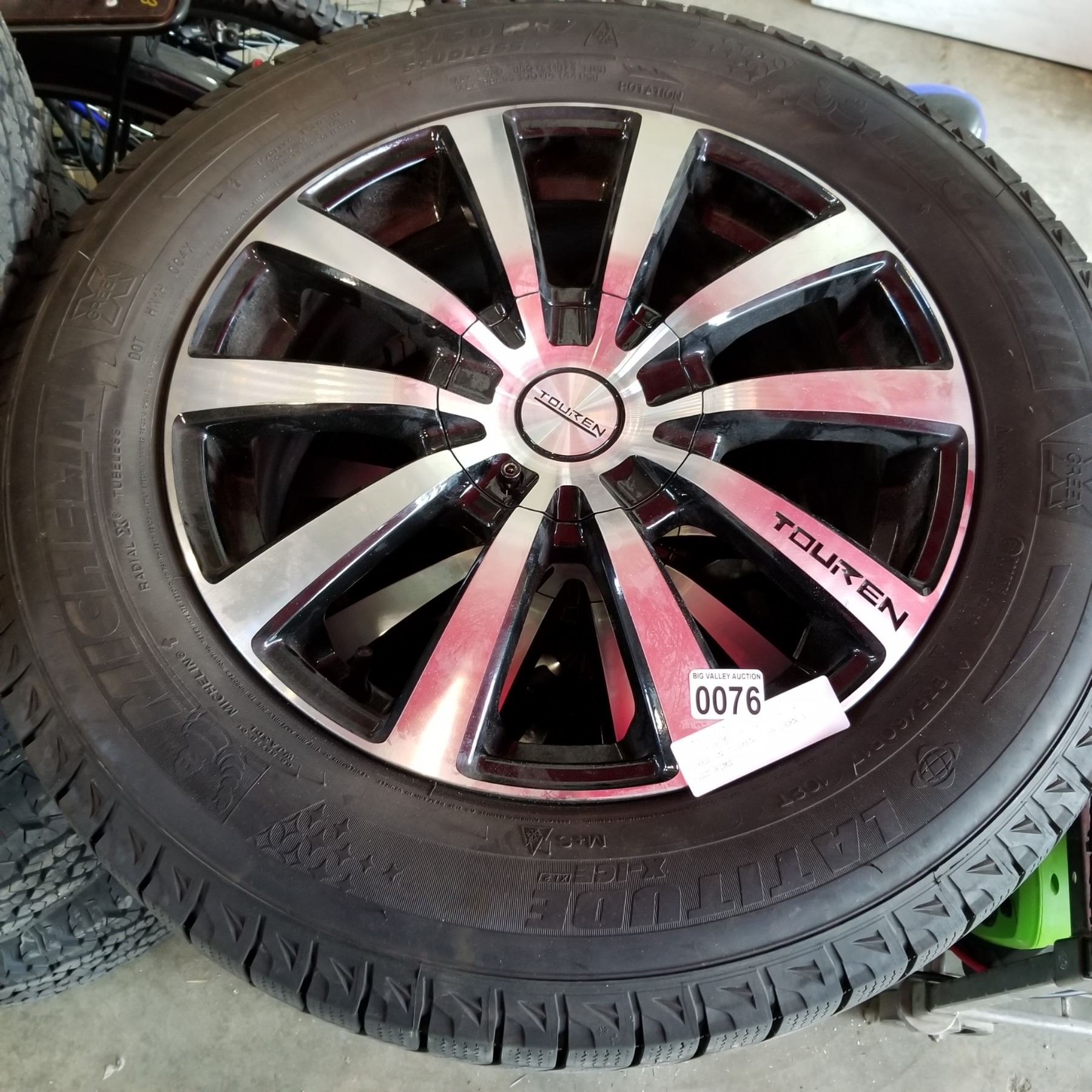 SET OF 4 MICHELIN 235/60 R17 TIRES ON TOUREN 2 PATTERN 5 BOLT RIMS