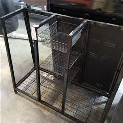BLACK METAL ORGANIZING RACK