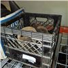 Image 1 : BLACK CRATE OF METAL AND OTHER CASTORS