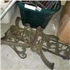 Image 2 : TOTE OF GARDEN DECOR, METAL GARDEN BENCH PARTS
