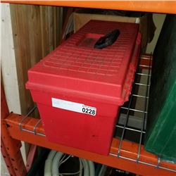 RED CONTICO TOOL BOX W/ CONTENTS