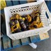 Image 1 : TOTE OF DEWALT CORDLESS DRILLS