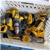 Image 2 : TOTE OF DEWALT CORDLESS DRILLS