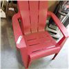 Image 2 : RED PLASTIC ADIRONDACK CHAIR