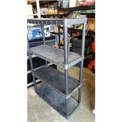 BLACK PLASTIC 4 TIERED SHELF