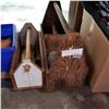 Image 1 : 2 ANTIQUE WOOD TOOL BOXES W/ HAMMER AND BRUSH