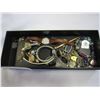 Image 1 : TRAY OF WATCHES AND SEMI-PRECIOUS STONE JEWELLERY