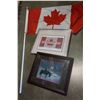 Image 1 : 2 CANADIAN PICTURES AND FLAG