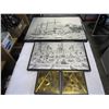Image 1 : 2 ETCHED METAL LITHOGRAPHS AND 2 SMALL WALL ART