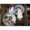 Image 2 : 2 BOXES KITCHEN WARE AND CUTLERY ETC