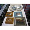 Image 1 : 4 CLASSIC CAR PICTURES AND MOTOROCYCLE PRINT