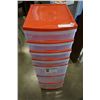 Image 2 : 7 DRAWER ORANGE ROLLING ORGANIZER