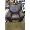 Image 2 : LEATHER SWIVEL ARMCHAIR