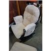 Image 2 : BLACK AND MICROFIBER GLIDER ROCKER W/ OTTOMAN