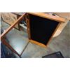 Image 2 : OAK JEWELLERY DISPLAY CASE AND BLACK DISPLAY CASE