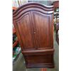 Image 2 : 2 PIECE DARK CHERRY FINISH ARMOIR