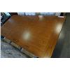 Image 2 : HOLLAND HOUSE TRESTLE BASE DINING TABLE WITH EXTENSION AND 6 UPHOLSTERED DINING CHAIRS