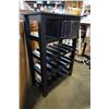 Image 2 : BLACK MODERN WINE RACK WITH DRAWER
