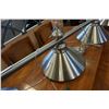 Image 2 : BRUSHED STAINLES 4 LIGHT 6 FOOT POOL TABLE/ BAR LIGHT