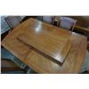 Image 2 : OAK DINING TABLE WITH EXTENSION AND 6 CHAIRS