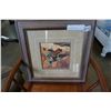 Image 1 : SMALL FRAMED FIRE TOAD ON LEAF PRINT SIGNED 102/250