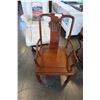 Image 2 : ROSEWOOD CARVED ARMCHAIR, LEG NEEDS REPAIR
