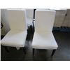 Image 2 : SET OF 4 WHITE UPHOLSTERED DINING CHAIRS