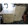 Image 2 : WHITE OAK 2 PIECE EXECUTIVE DESK WITH ROLLING CABINET AND ROLLING OFFICE ARMCHAIR