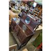 Image 2 : ANTIQUE OAK SIDEBOARD W/ BEVELLED MIRROR GALLERY, BOBBIN TURNED