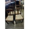 Image 2 : 4 WOODEN DINING CHAIRS W/ TAPESTRY CUSHIONS