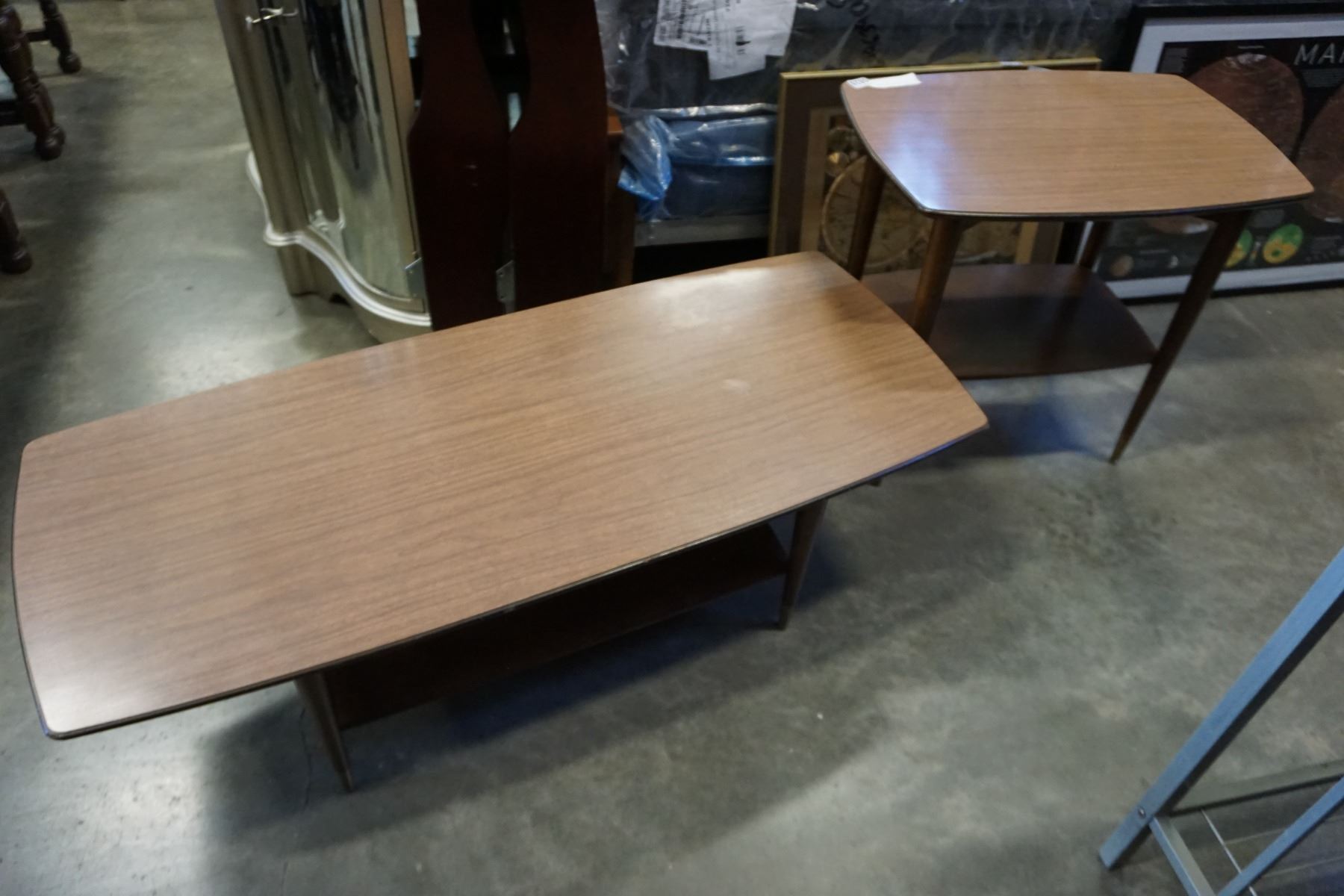 MCM COFFEE TABLE AND END TABLE SET