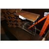 Image 2 : MCM MAGAZINE RACK W/ SHELF AND ANTIQUE WINE RACK
