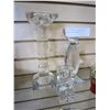 Image 2 : 3 GLASS CANDLE HOLDERS AND RUSSIAN NESTING DOLLS