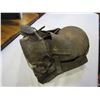 Image 2 : BOX OF ANTIQUE HORSE TACK W/ ANTIQUE HORSE SADDLE