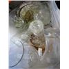 Image 2 : TOTE OF GLASS AND CRYSTAL DISHING W/ SERVING TRAYS